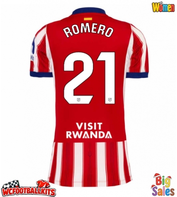 Atletico Madrid Cristian Romero #21 Replica Home Stadium Shirt for Women 2026-27 Short Sleeve